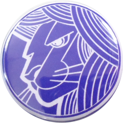 zodiak Lion badge blue